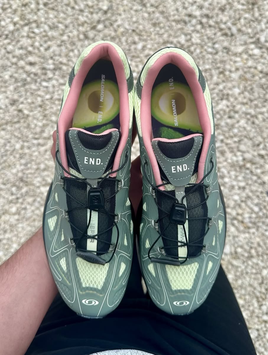 END. Salomon XT-Whisper Avocado Overhead view