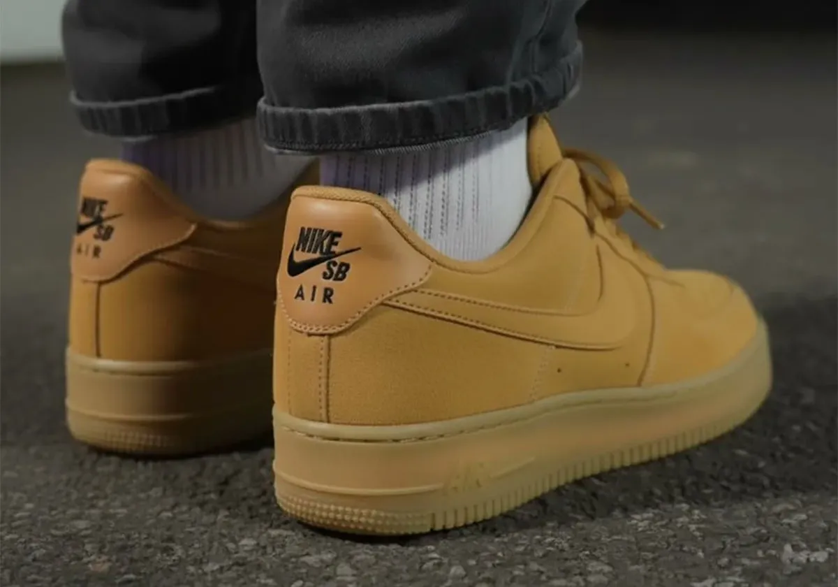 The Nike SB Air Force 1 Surfaces in a “Flax” Color Scheme