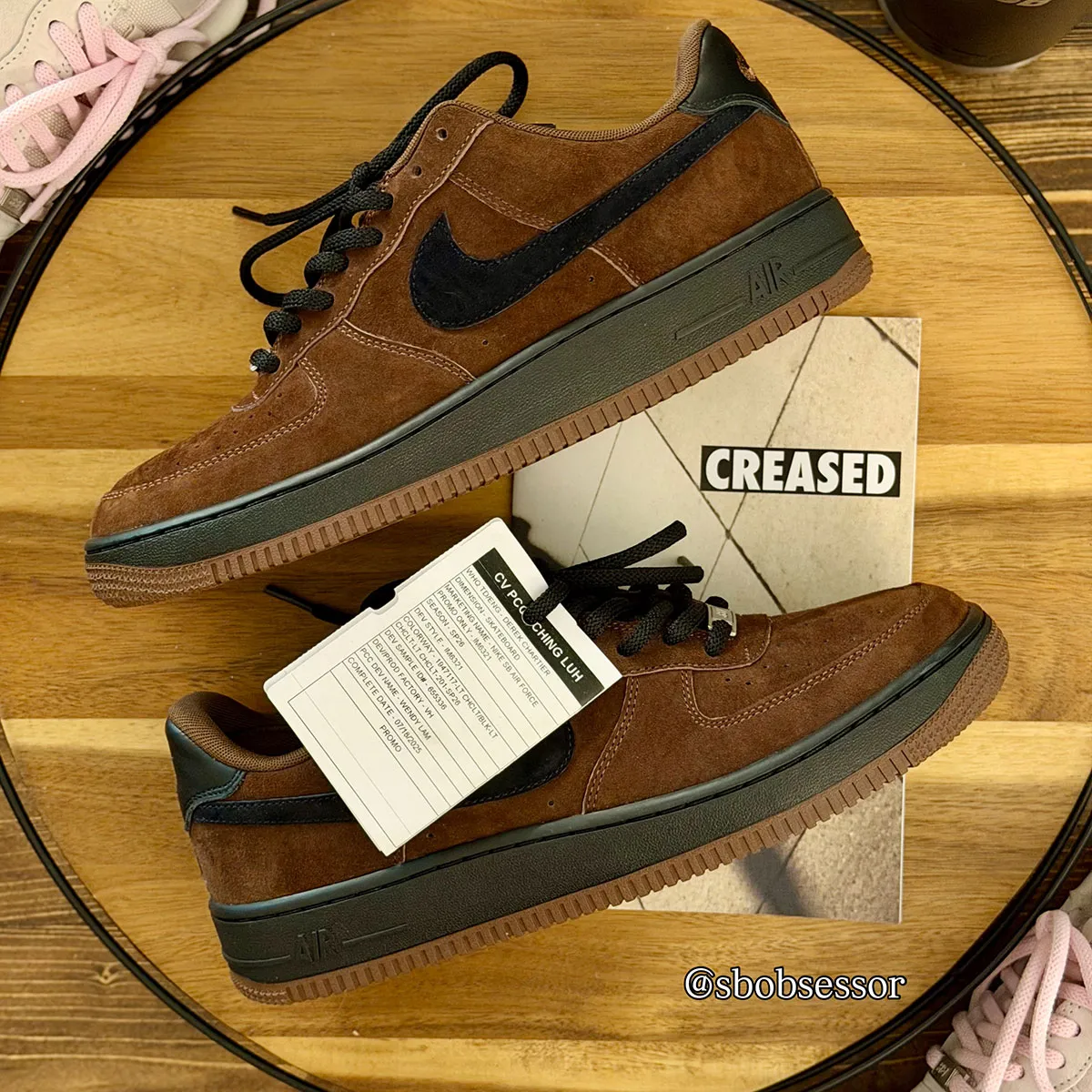 Nike SB Air Force 1 Light Chocolate Black Sample 2