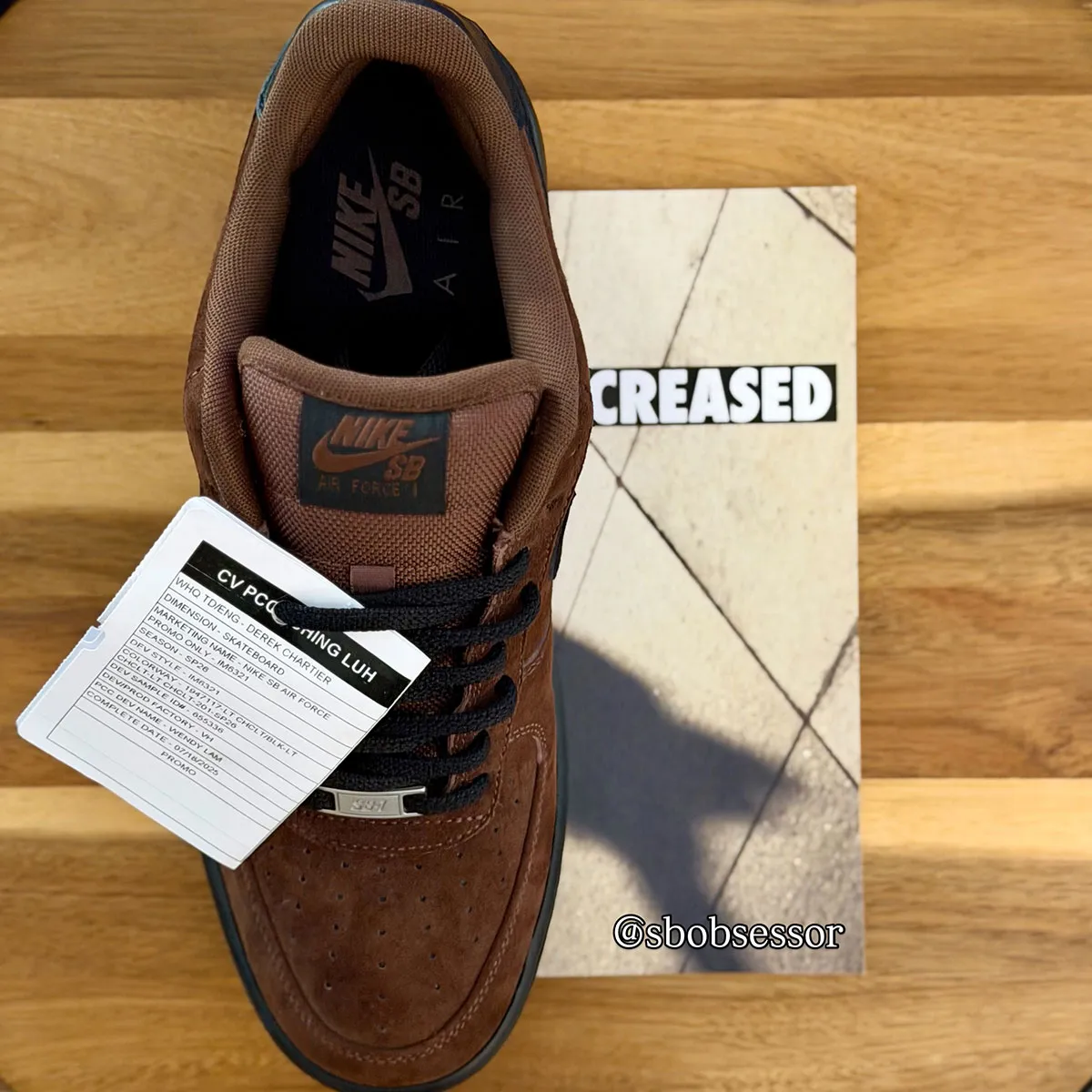 Nike SB Air Force 1 Light Chocolate Black Sample 3
