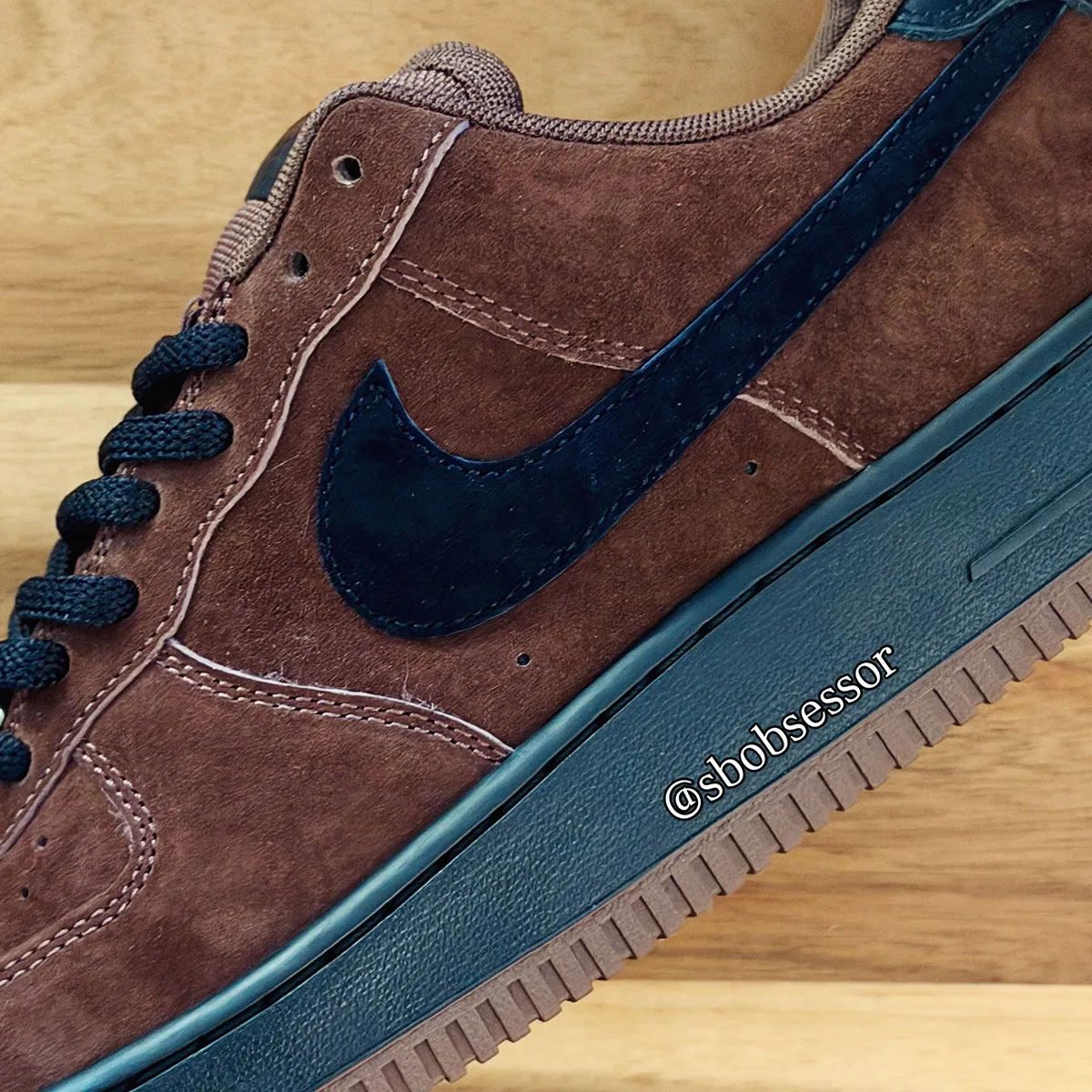 Nike SB Air Force 1 Light Chocolate Black Sample 5