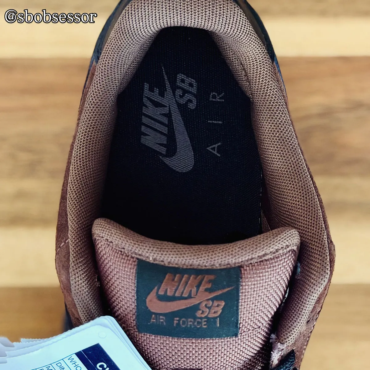 Nike SB Air Force 1 Light Chocolate Black Sample 6