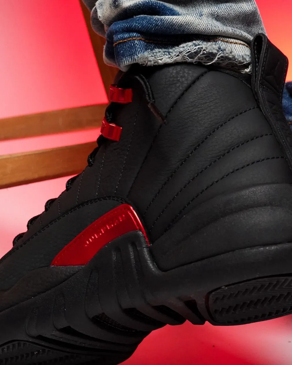 Air Jordan 12 Bloodline On Feet 1