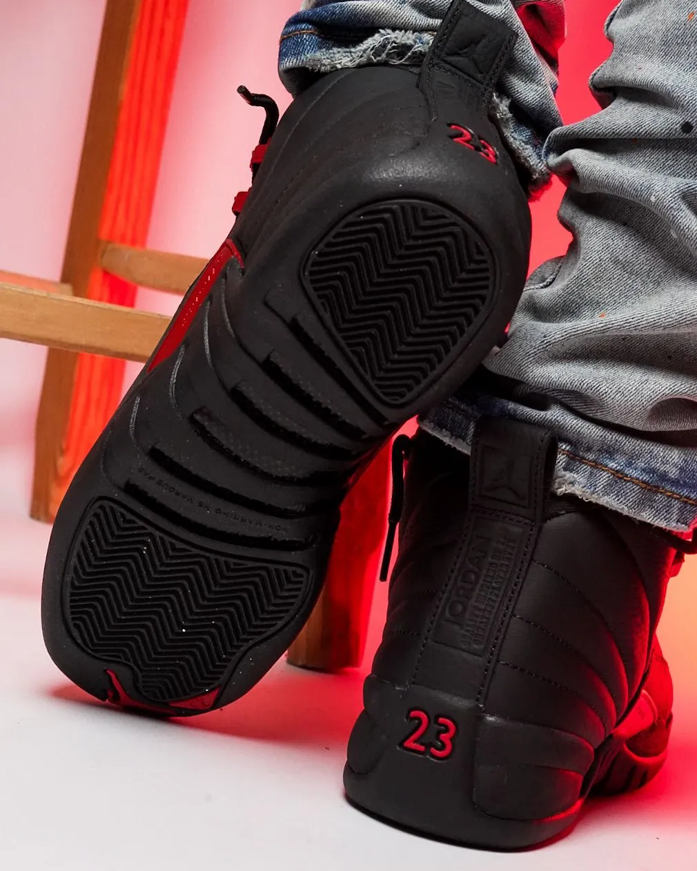 Air Jordan 12 Bloodline On Feet 3