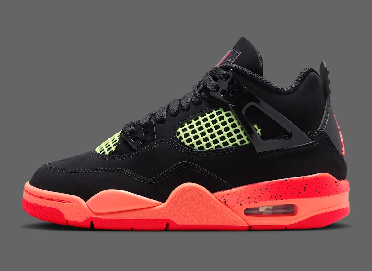 Air Jordan 4 Black Bright Mango Volt Infrared 23 II1271-001