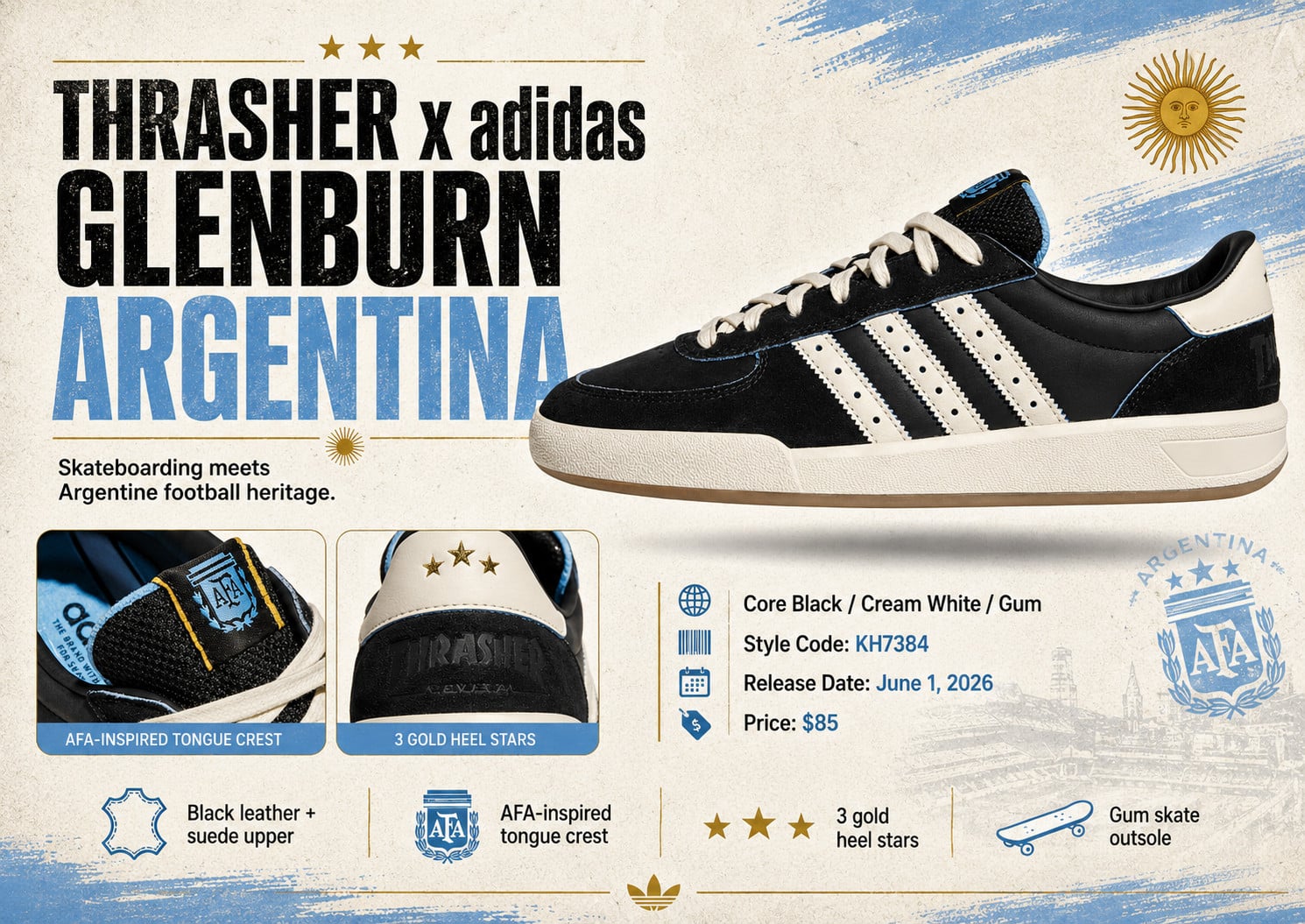 Thrasher x adidas Glenburn Argentina
