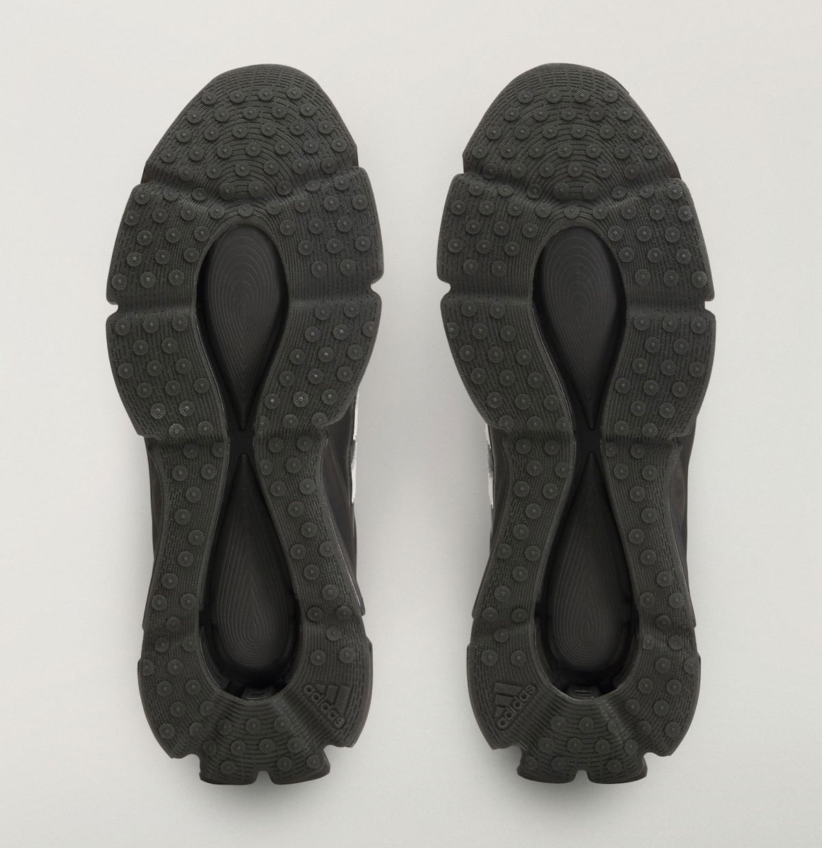 Outsole view of the adidas Copa Mundial Megaride with circular traction pods and adidas heel branding