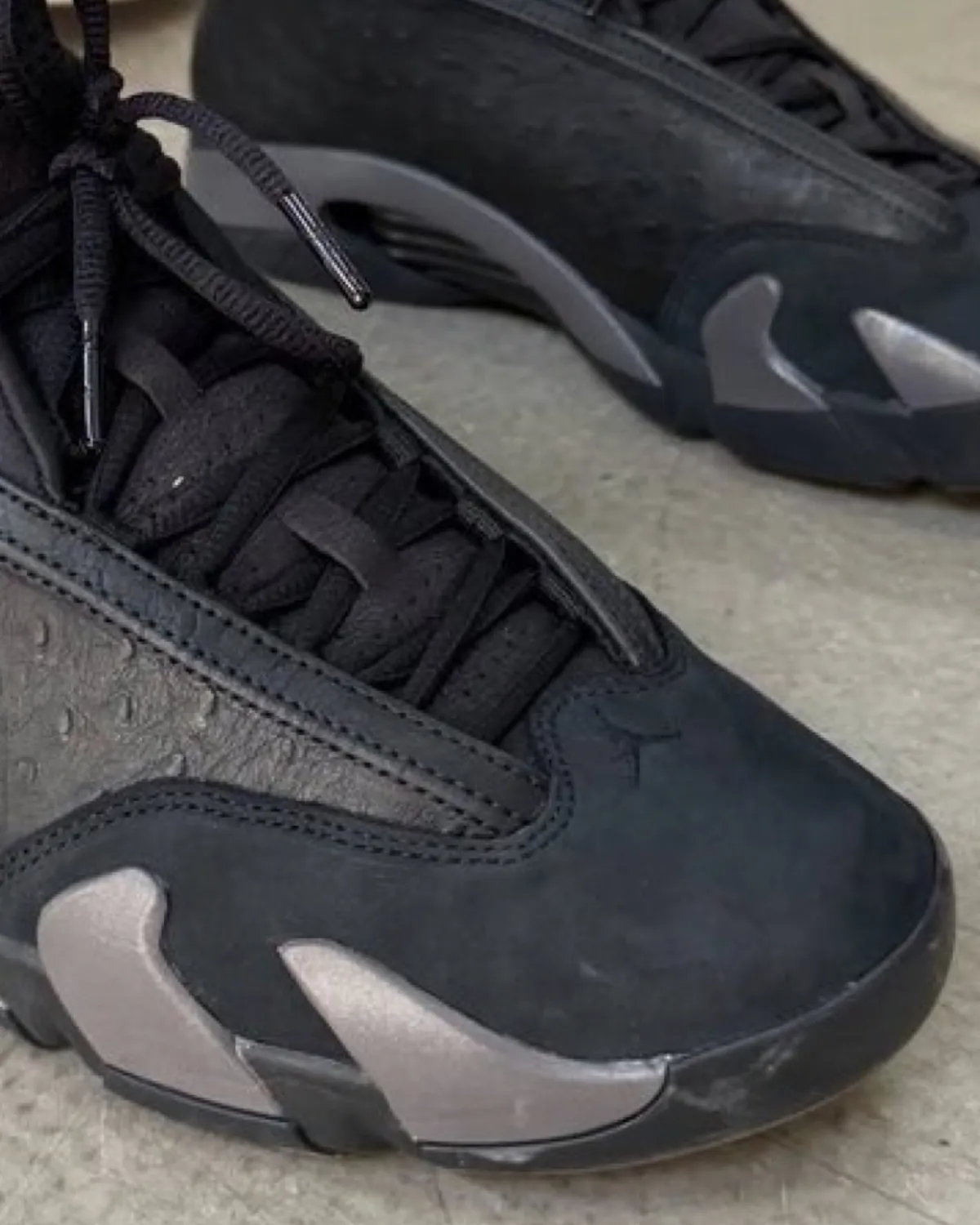Air Jordan 14 Low Black Ostrich Pack IZ3884-001 2