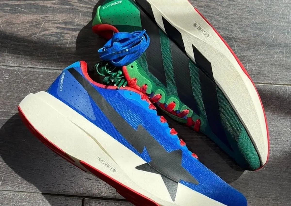 BAPE’s Asymmetrical adidas EVO SL Has a Second Color in Blue/Green