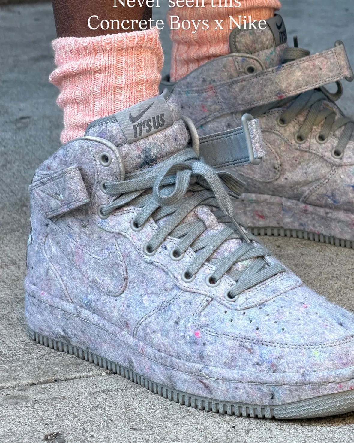 Lil Yachty Concrete Boys Nike Air Force 1 Mid Grey