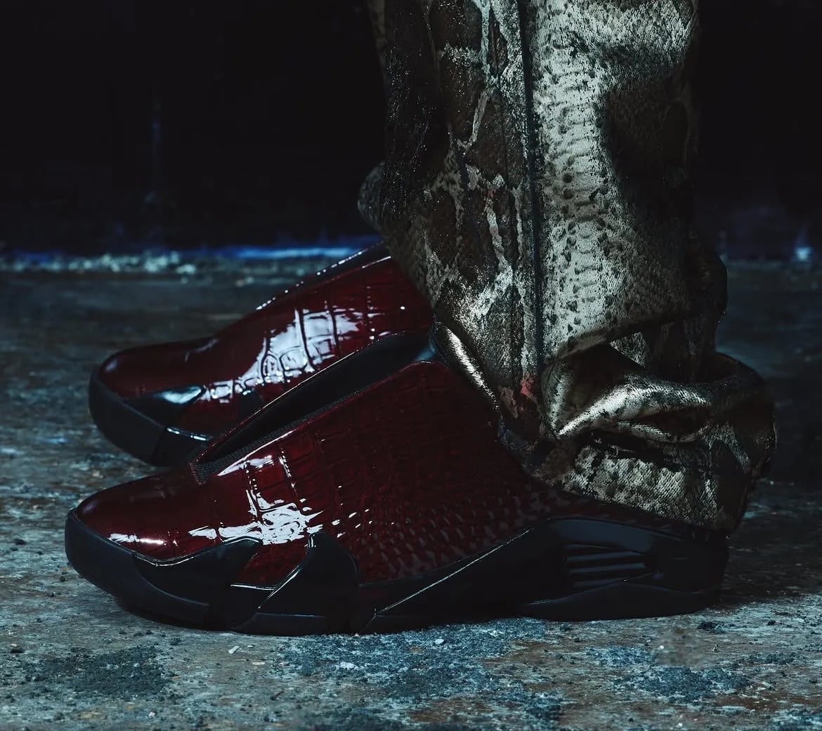 Mowalola Air Jordan 14 Mule Patent Croc Pack 3