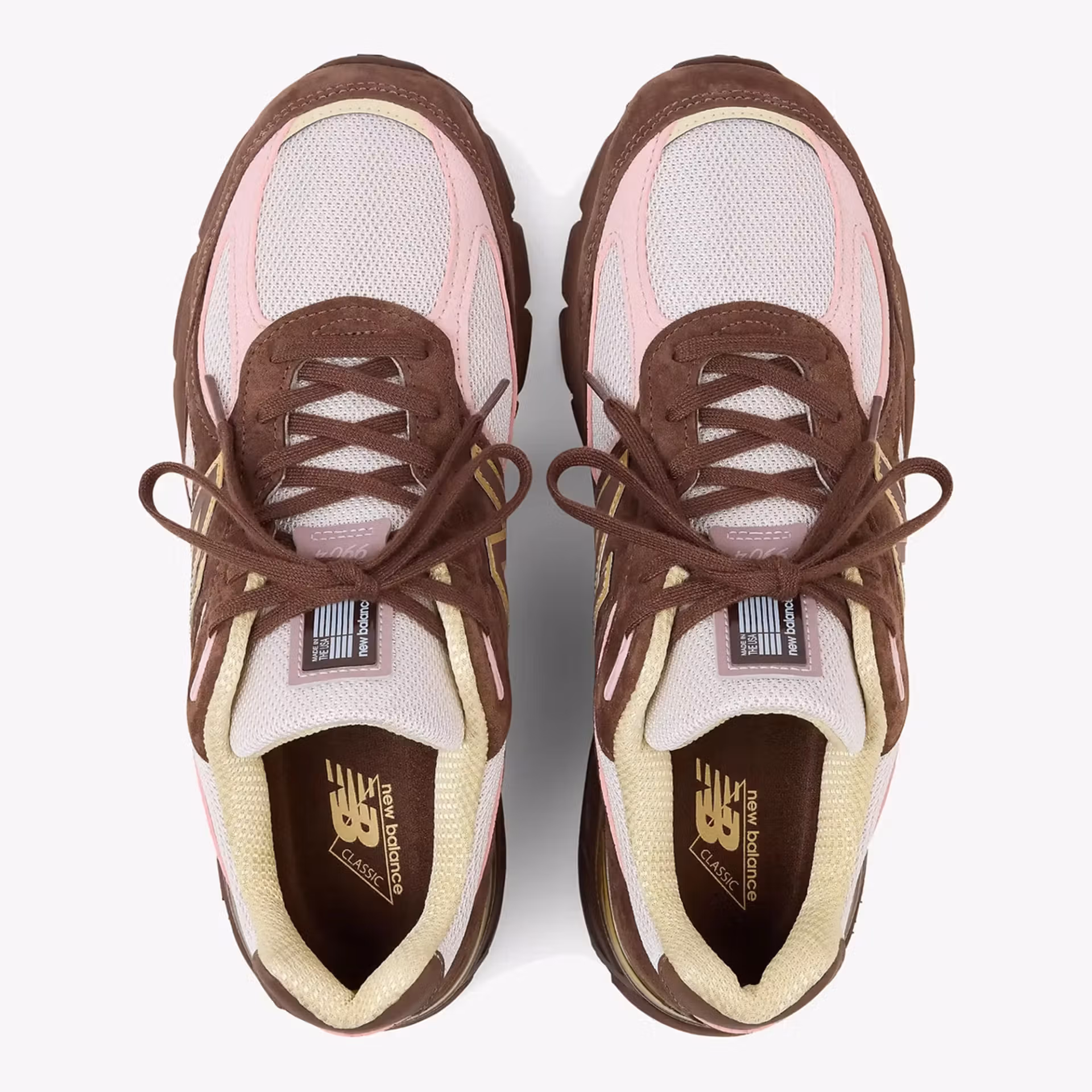 New Balance 990v4 Pumpernickel Pink Chalk Alabaster U990ic4 4