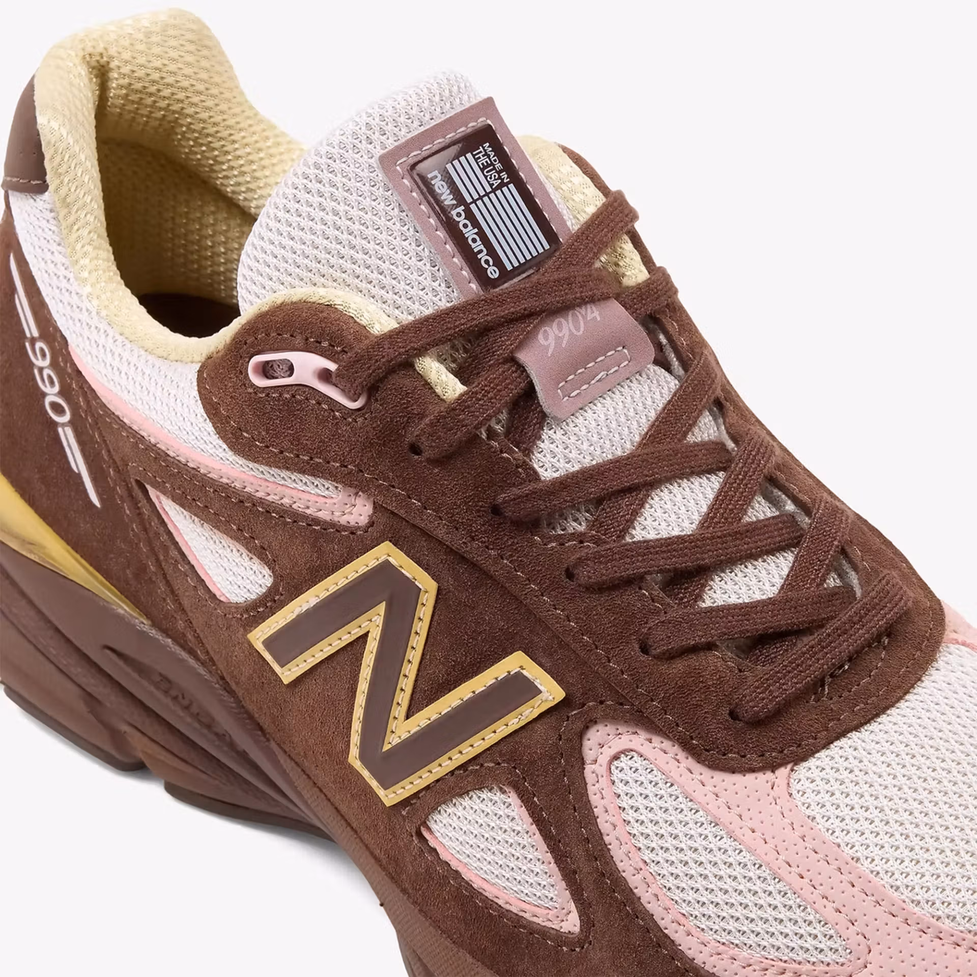 New Balance 990v4 Pumpernickel Pink Chalk Alabaster U990ic4 7