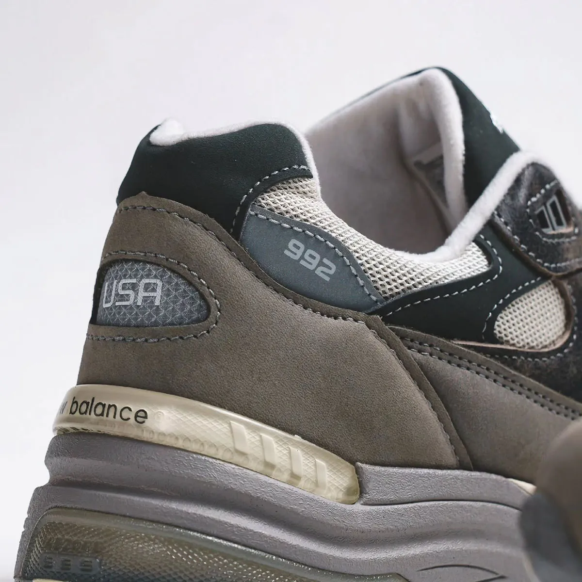 New Balance 992 Made In Usa Shadow Grey Turtle Dove Black Top U9927wx 5