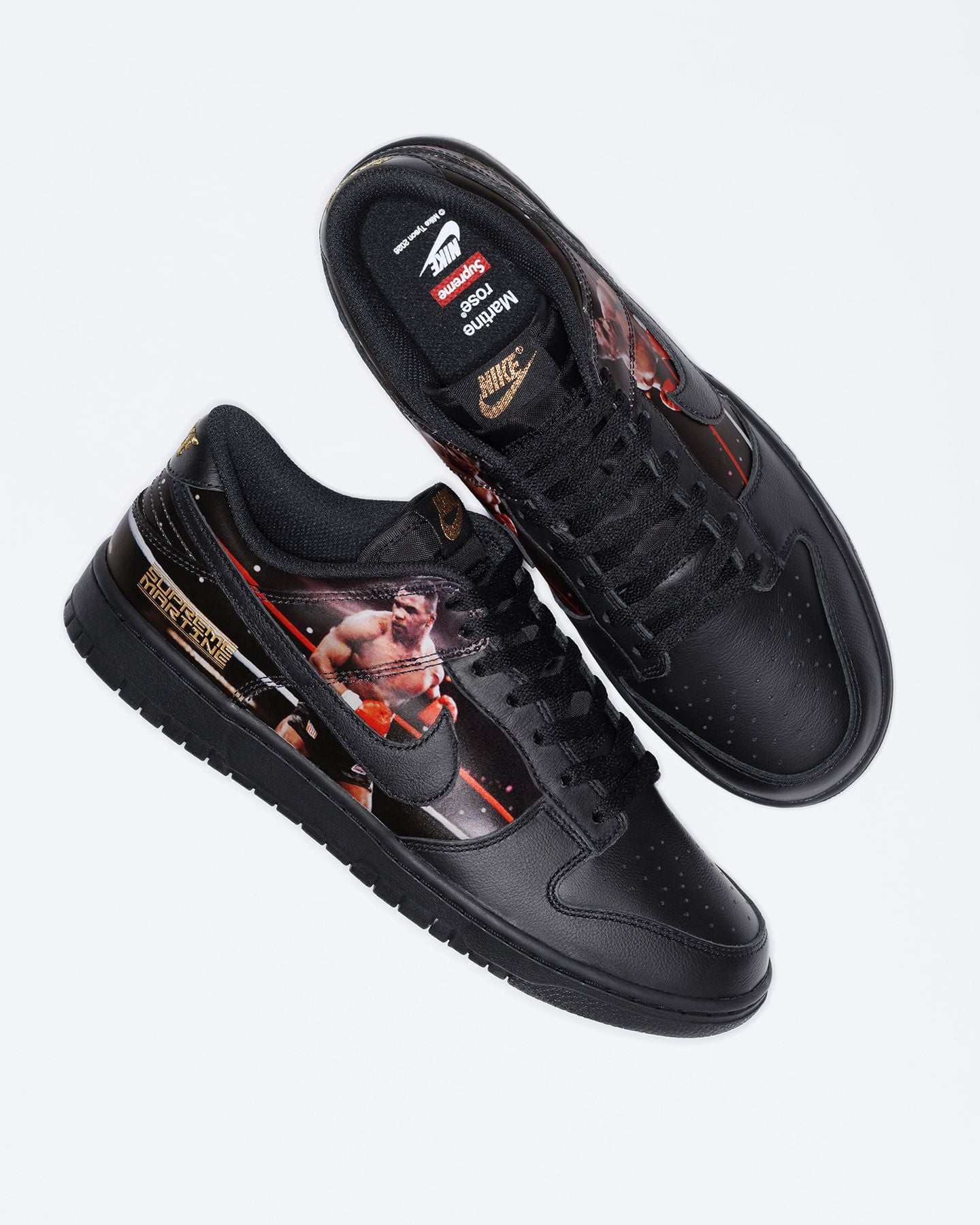 Supreme x Martine Rose x Nike Dunk Low “Mike Tyson” pair, official Supreme image