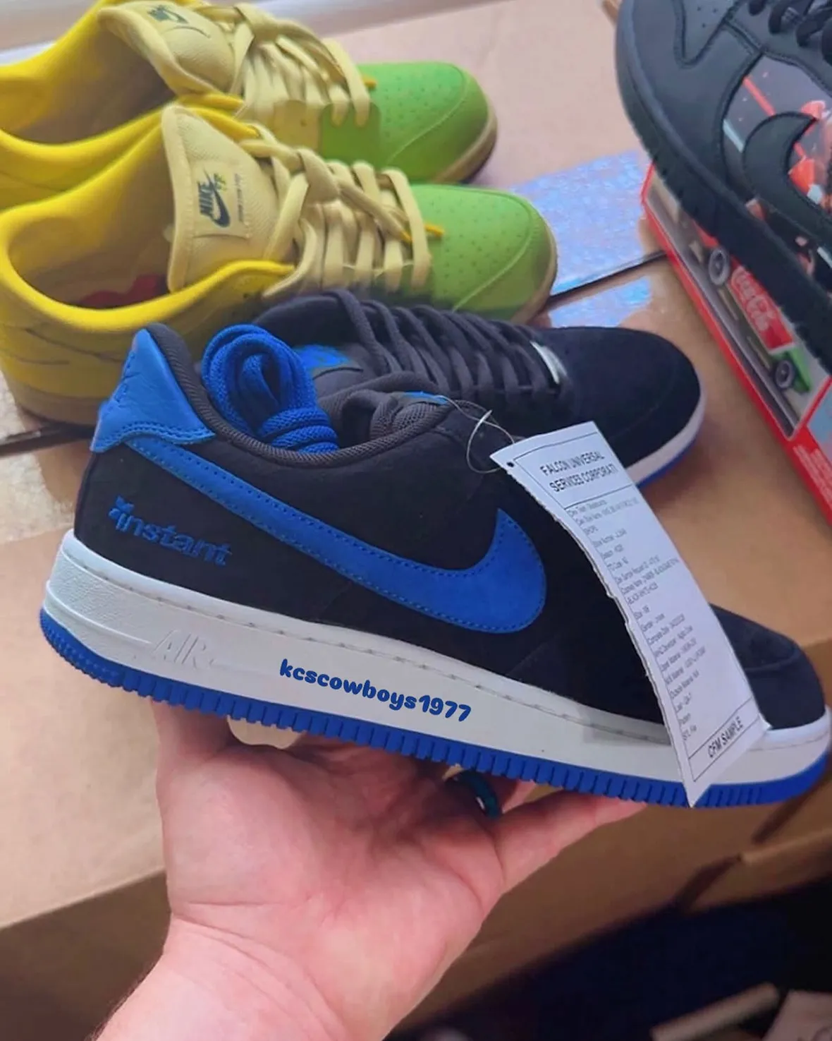 Instant Skateboards Nike SB Air Force 1 Black Game Royal IV5289-002