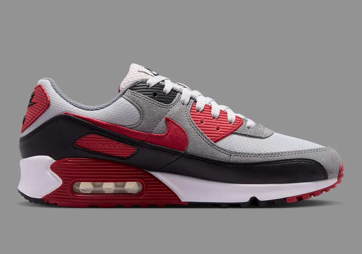 Nike Air Max 90 Grey Fog Smoke Grey Black Tough Red DM0029-026 4