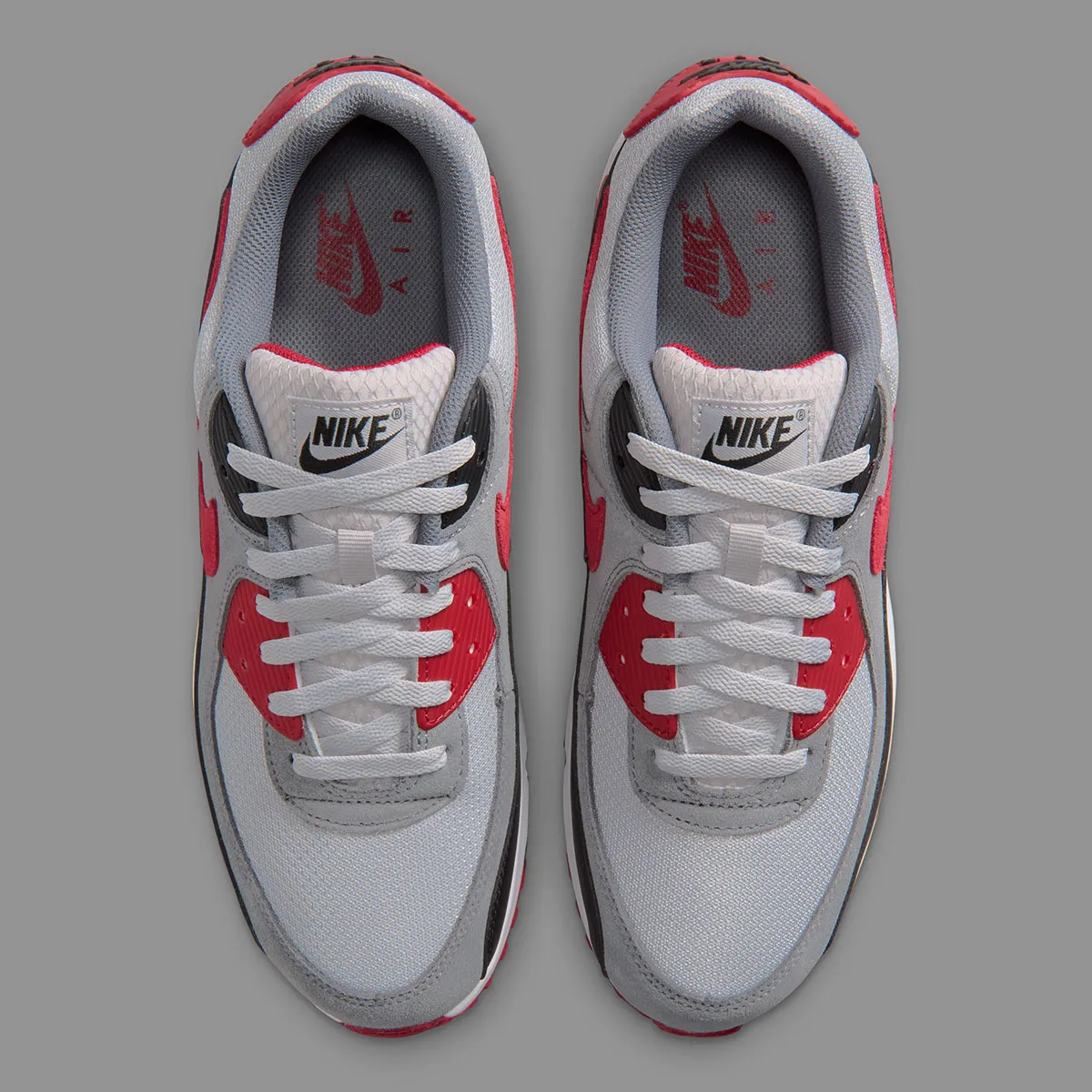 Nike Air Max 90 Grey Fog Smoke Grey Black Tough Red DM0029-026 5