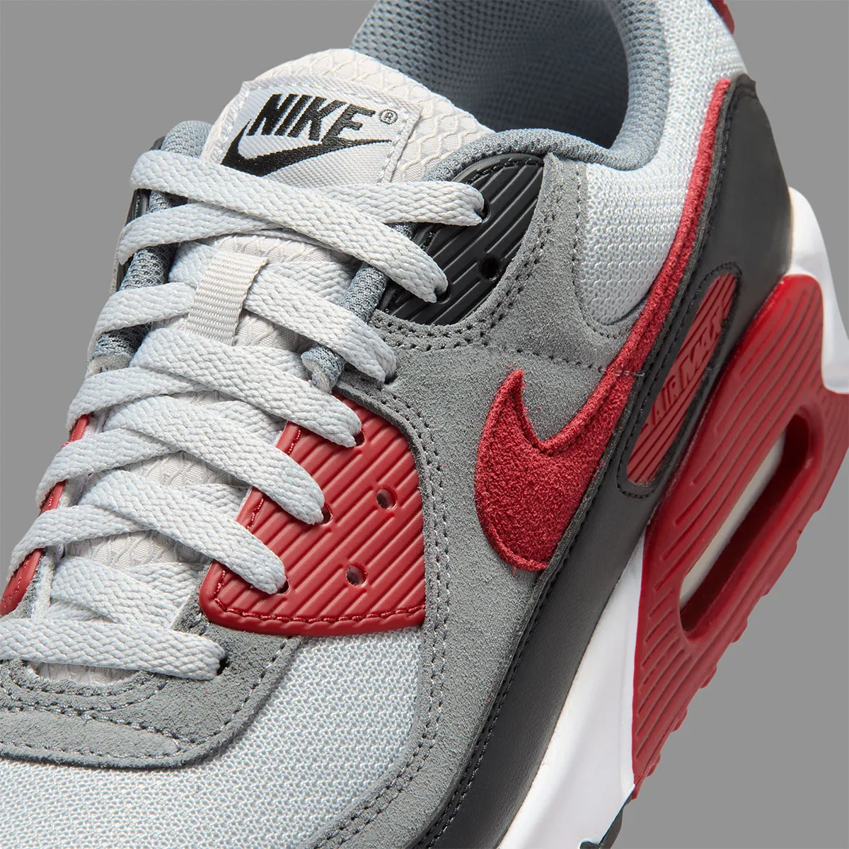 Nike Air Max 90 Grey Fog Smoke Grey Black Tough Red DM0029-026 8