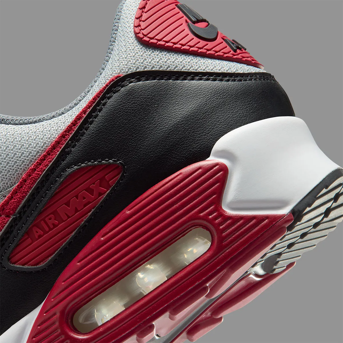 Nike Air Max 90 Grey Fog Smoke Grey Black Tough Red DM0029-026 9