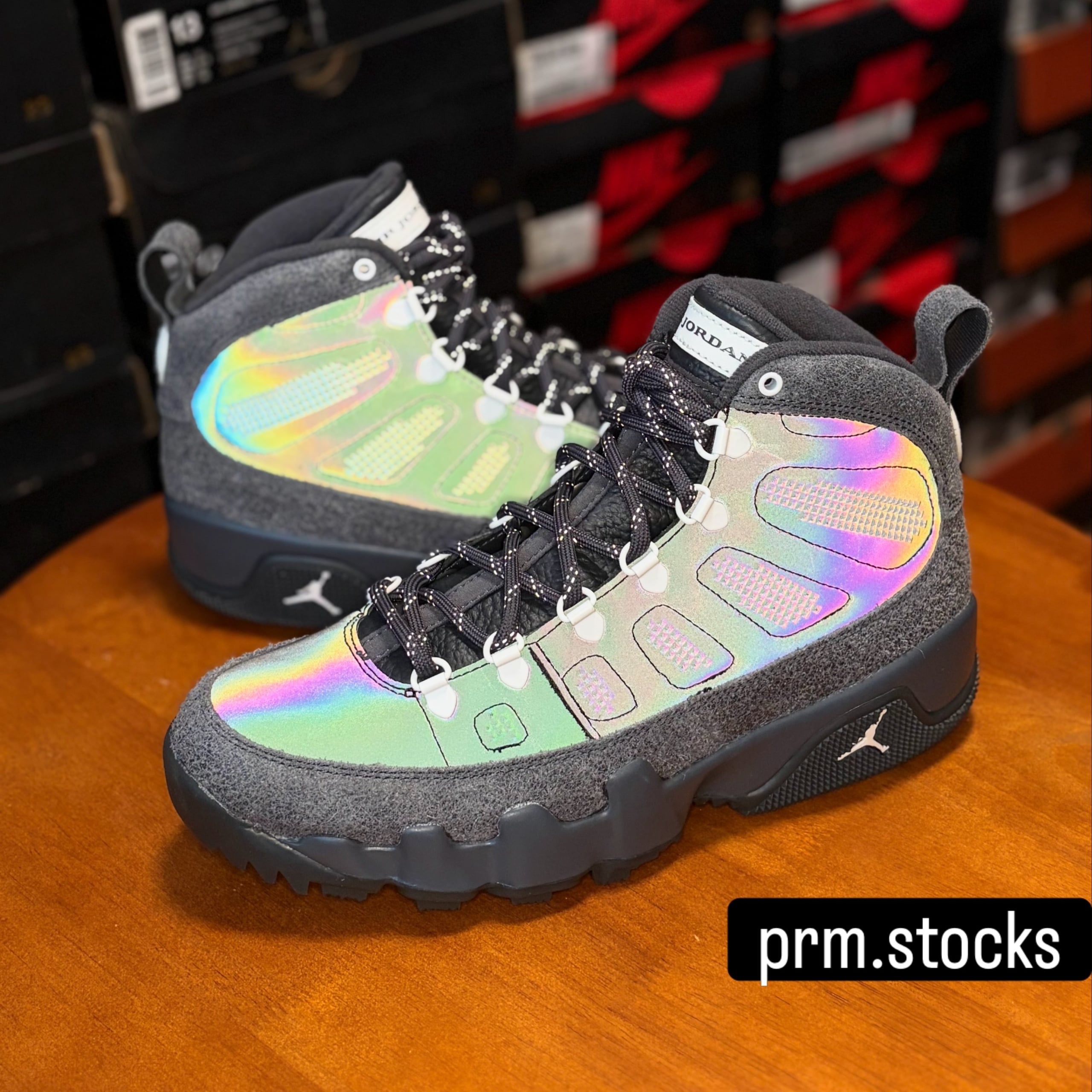 Air Jordan 9 Boot "Anthracite" Features a Flashy Iridescent Finish