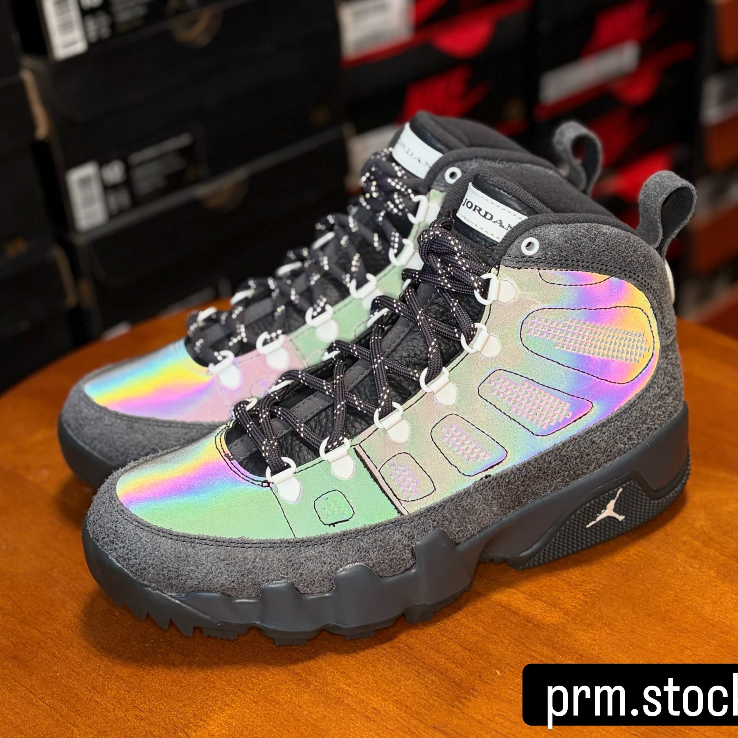 Air Jordan 9 Boot "Anthracite" Features a Flashy Iridescent Finish