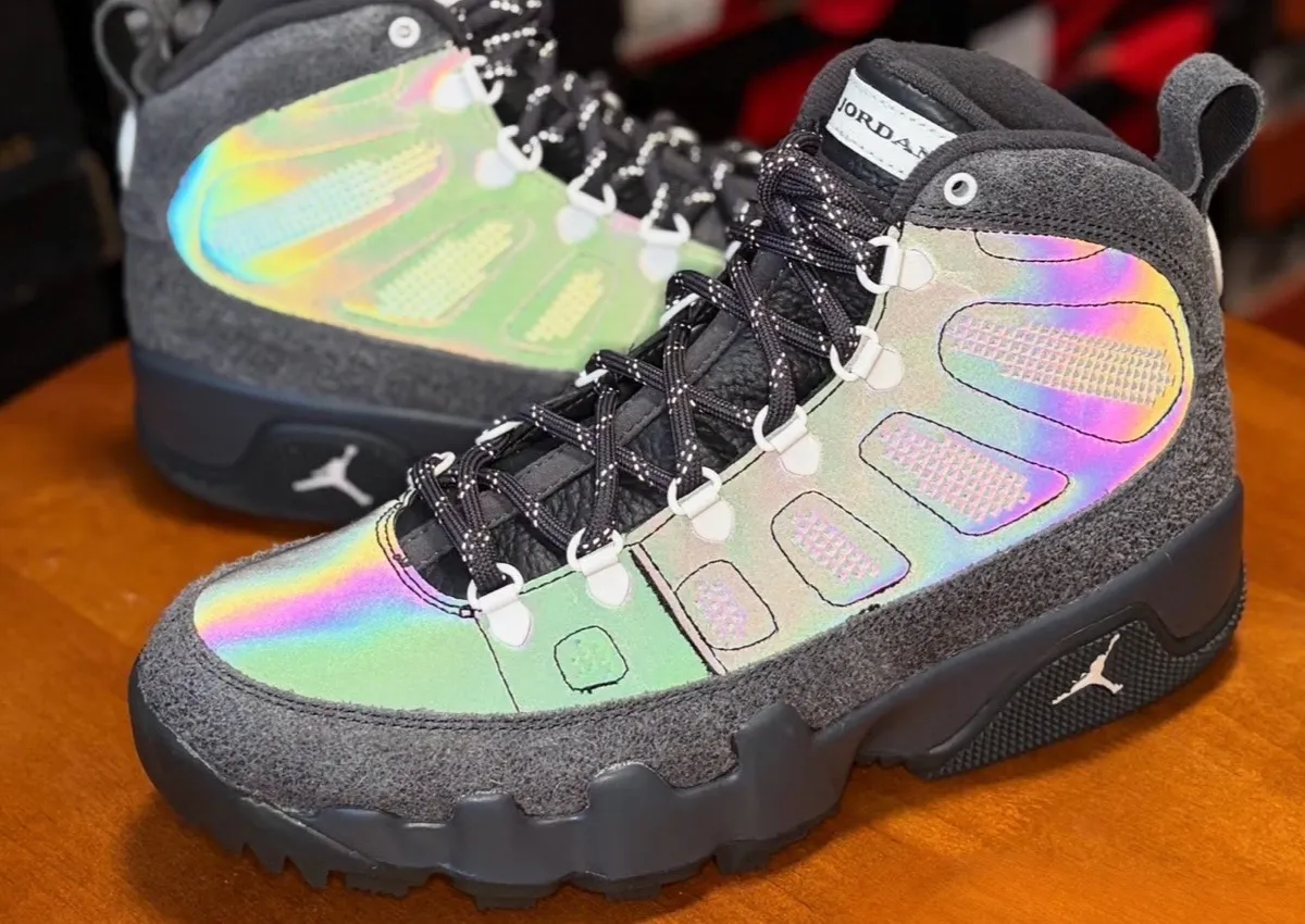 The Air Jordan 9 Boot “Anthracite” Features a Flashy Iridescent Finish