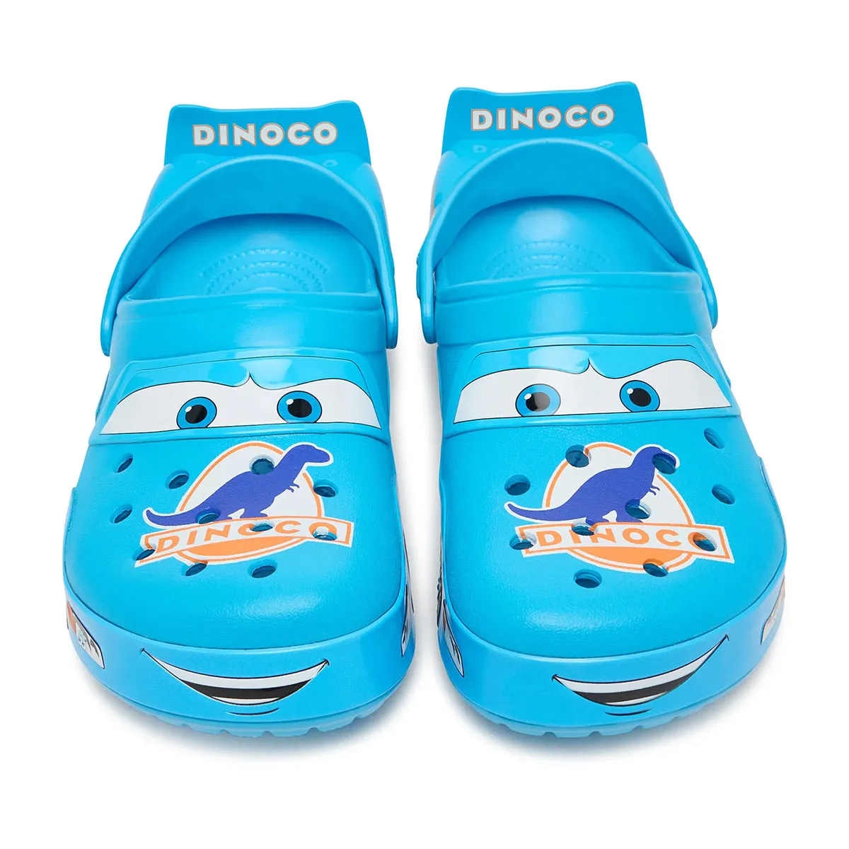 Adds a spoiler detail to the heel strap on the Lightning McQueen Dinoco, Crocs Cars 20th anniversary collab
