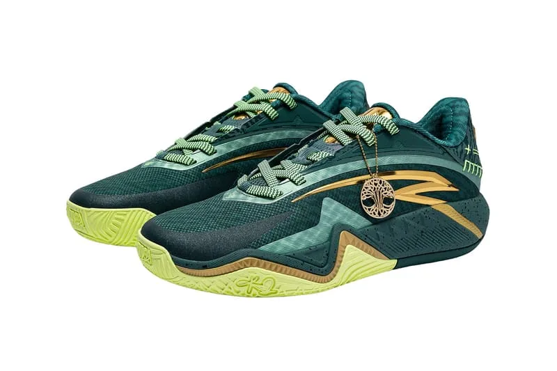 front three-quarter pair view, gold accents and tree-of-life charm, Alchemist
