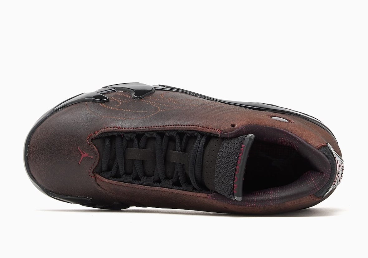 First Look at Mowalola’s Non-Mule Air Jordan 14 in “Burnt Red”