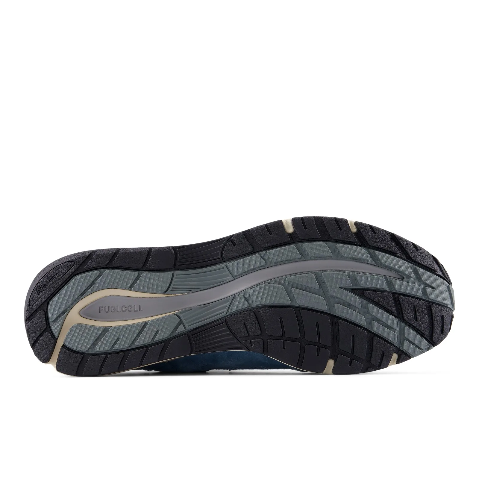 outsole view with black and grey FuelCell tread pattern, Poseidon