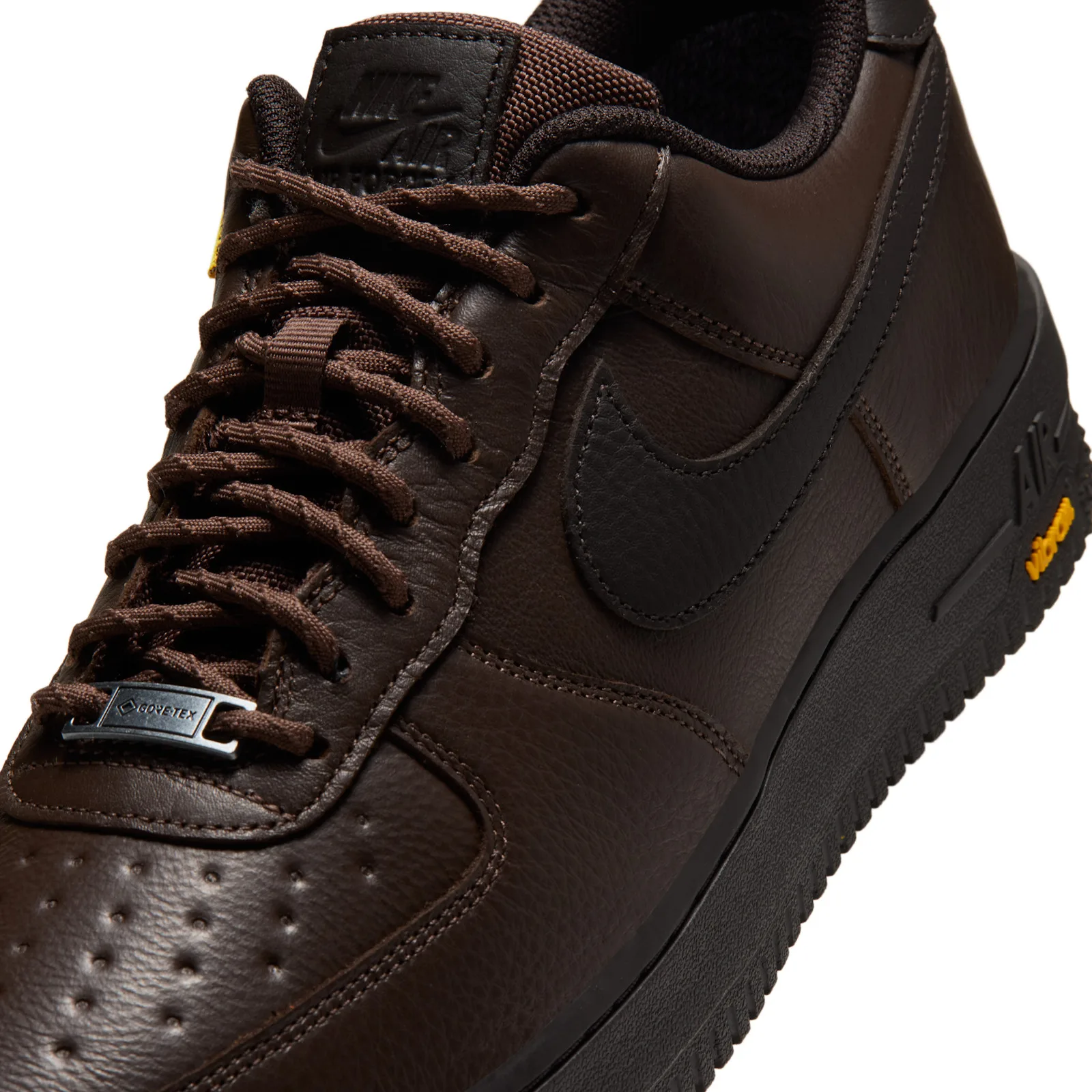 Vibram outsole delivers University Red coloring at the core on the 1 Low GTX