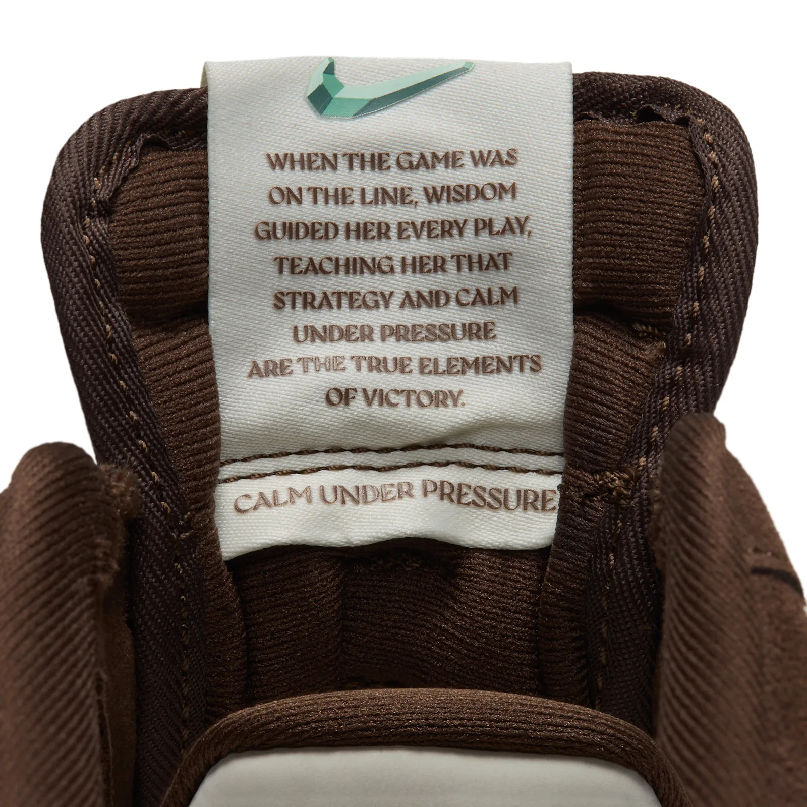interior tongue label with inspirational text and green swoosh, Mindfulness Pack