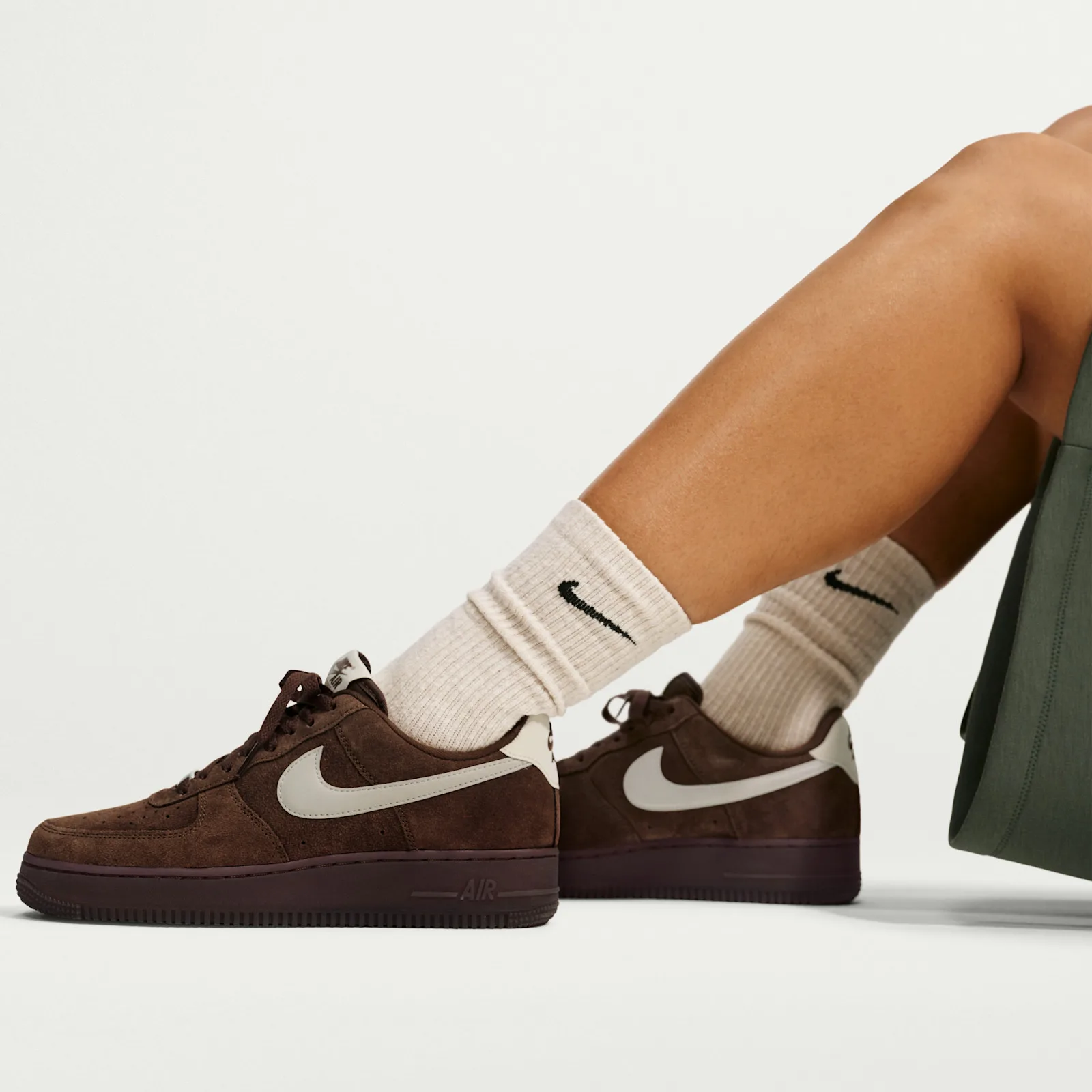 on-foot pair with cream ribbed socks and brown suede sneakers, Mindfulness Pack