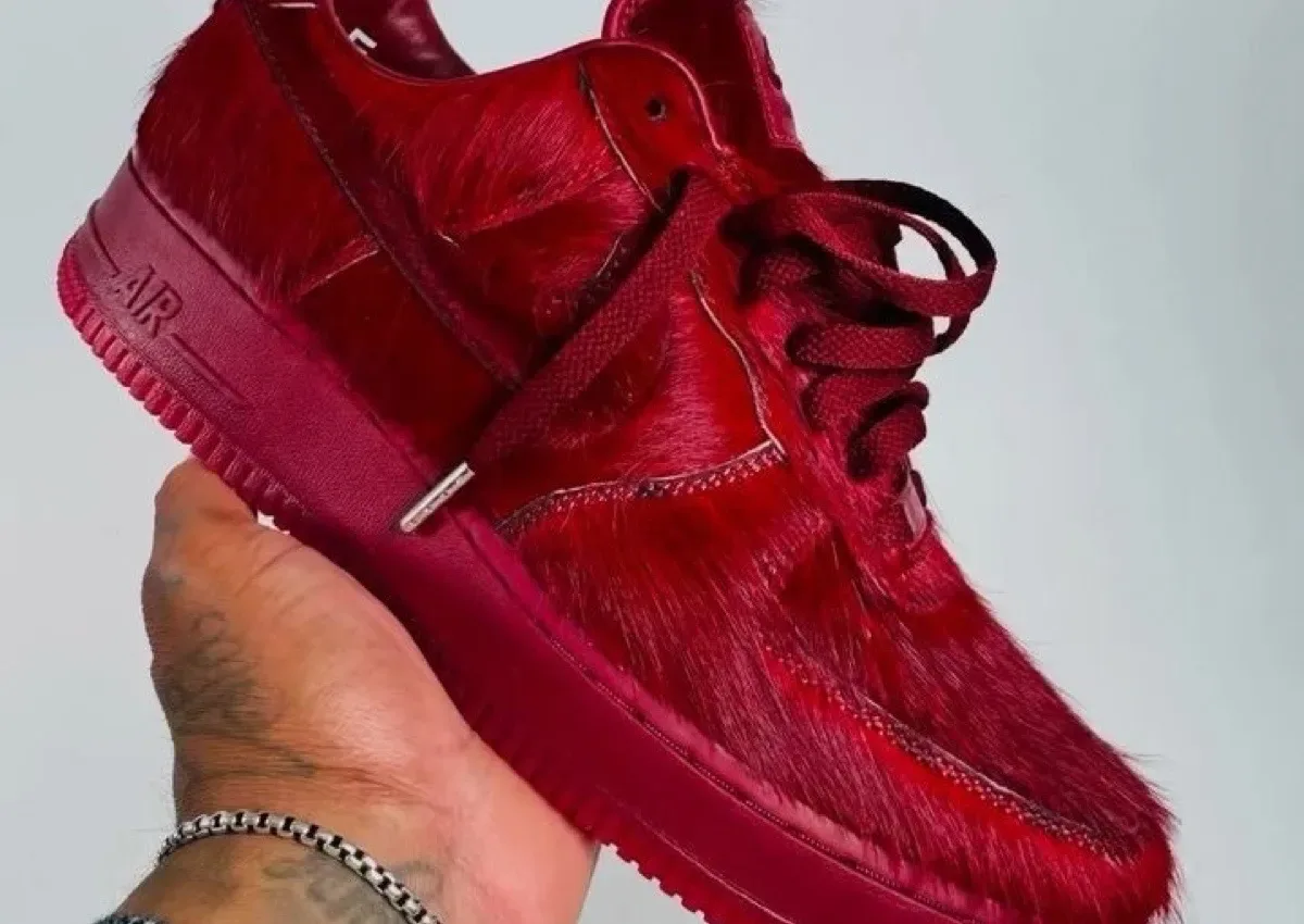 Nike Air Force 1 Low “Team Red” Gets a First Look in Pony Hair