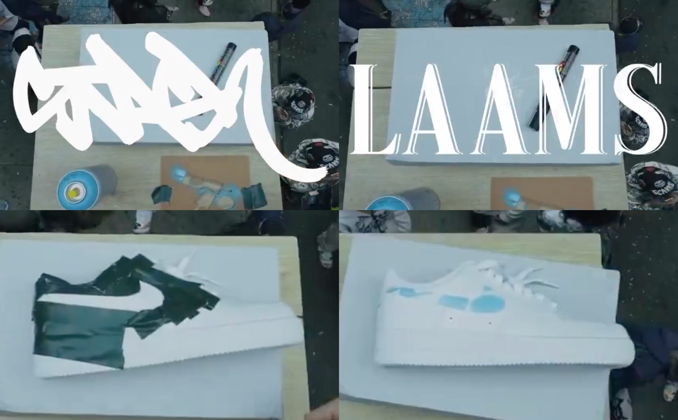 Nike Air Force 1 “Triple White” Gets LAAMS x Stash Customs