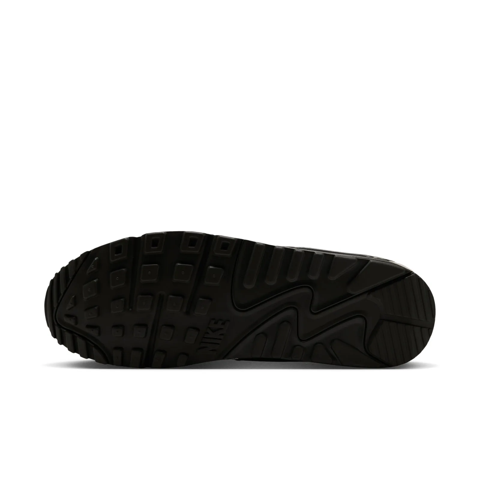 outsole view, black waffle and wave-patterned tread, Digi Camo