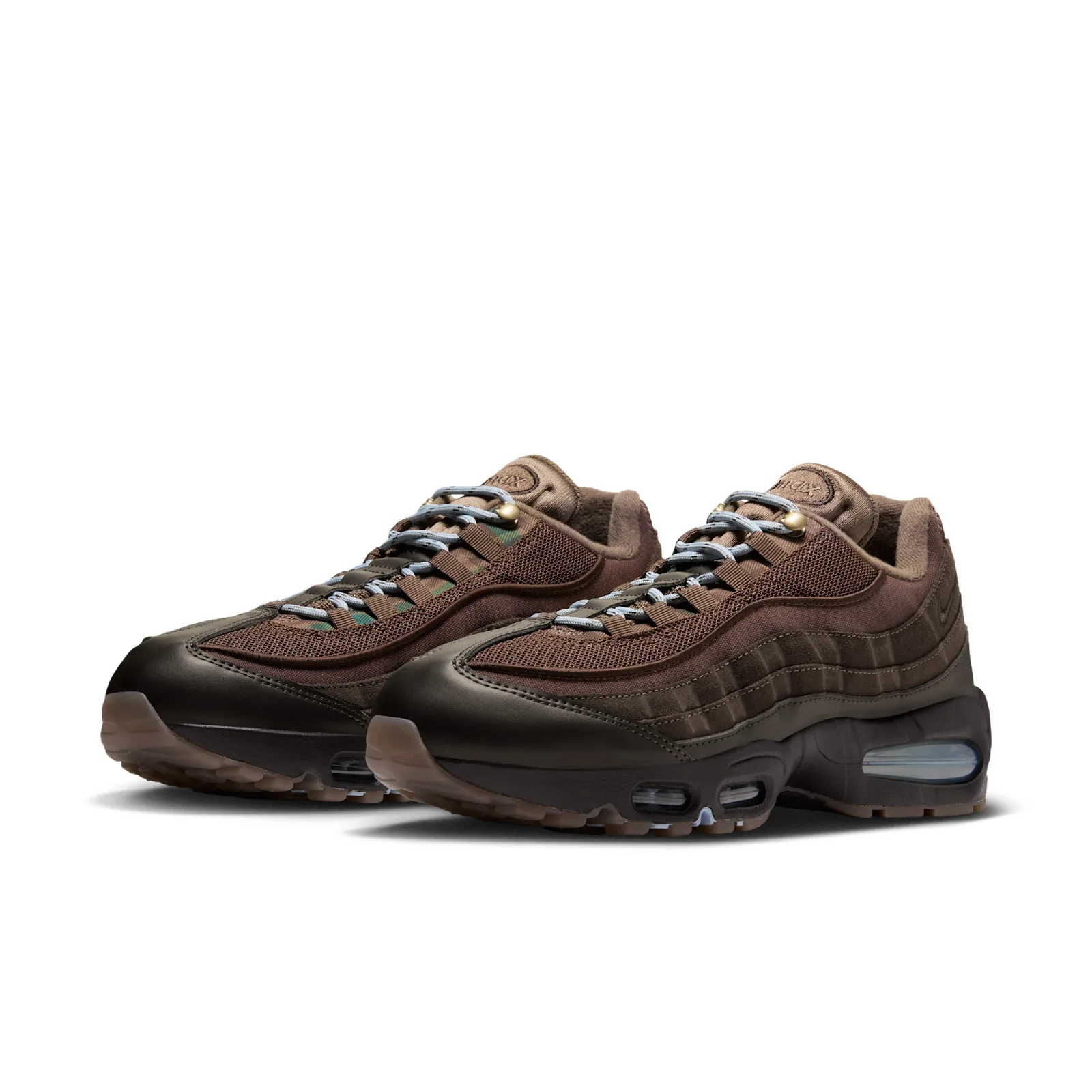 pair, three-quarter front view showing brown mesh and suede layering, Shadow Brown