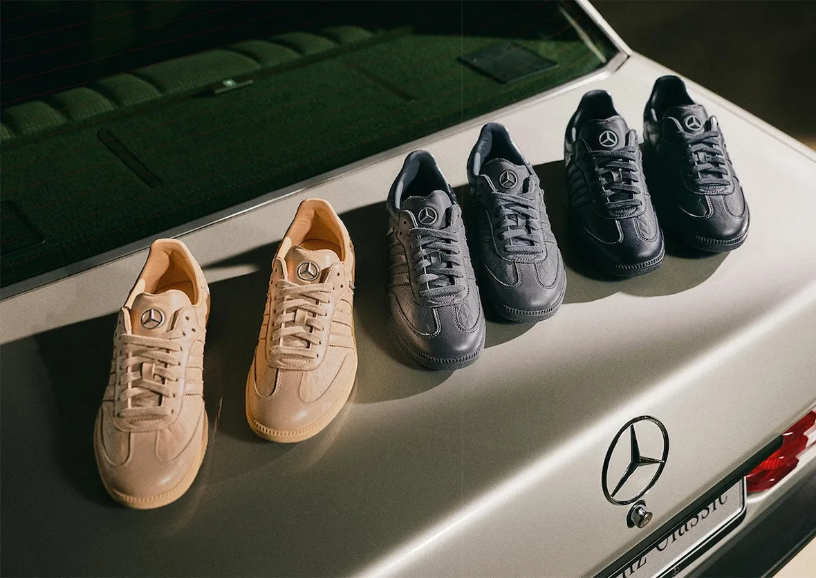 adidas Samba x Mercedes Benz Surfaces in Tan, Grey and Black