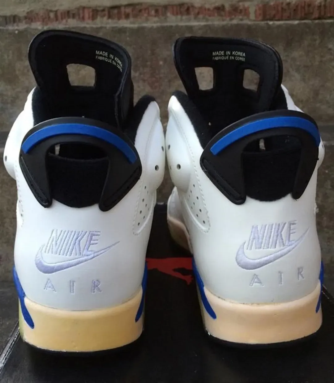 Heel detail of the Sport Blue, Reported for Fall 2027 at $215, according to @zsneakerheadz