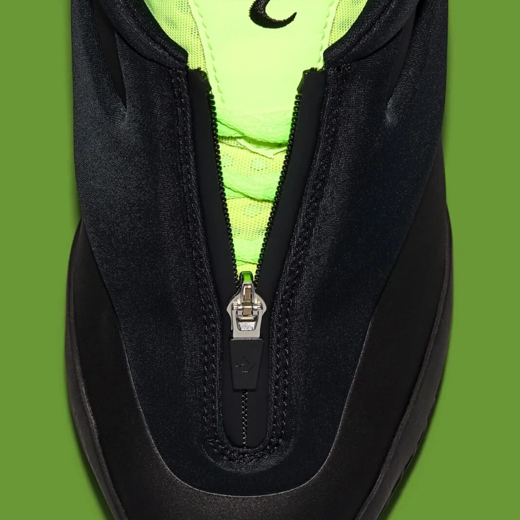 Close-up detail of the Shock, The “Shock” colorway released September 24, 2026, for $140