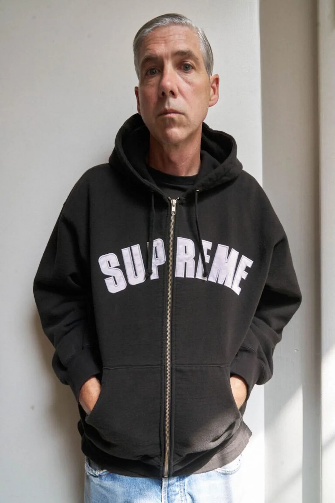 It launched through Supreme stores and online at Supreme on the Fall 2026 Collection